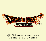 Dragon Quest Monsters title screen for GameBoy Color